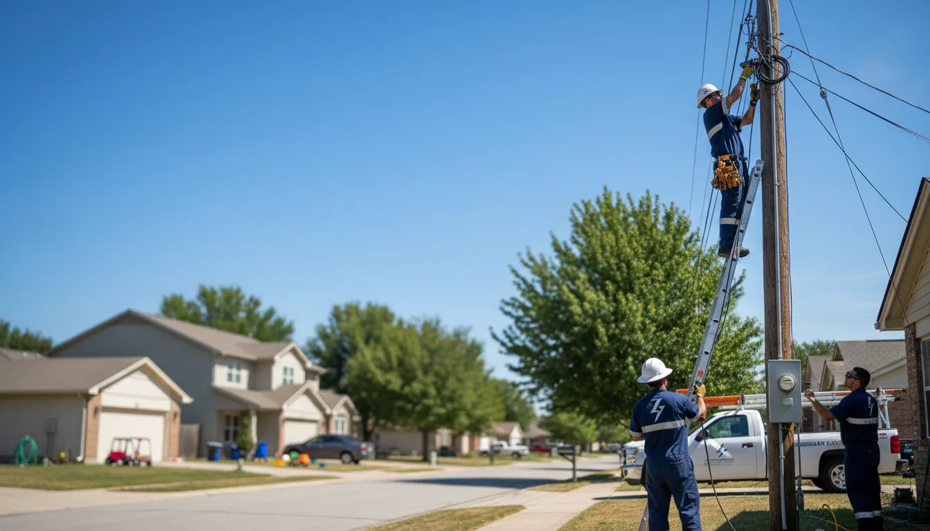 Residential electrician providing installation services in Saragosa, TX